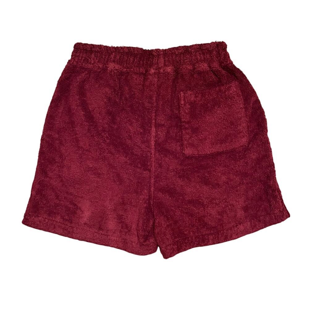 VTG Christian Dior Monsieur Soft Terry Cloth Lounge Shorts Burgandy S/M WPL 6764 - Picture 2 of 9
